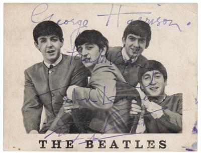 Lot #9038 Beatles 1963 Fan Club Card with Facsimile Signatures - Image 1