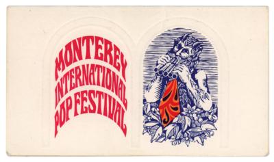 Lot #9143. Monterey International Pop Festival Original Business Card