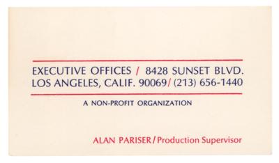 Lot #9143 Monterey International Pop Festival Original Business Card - Image 2