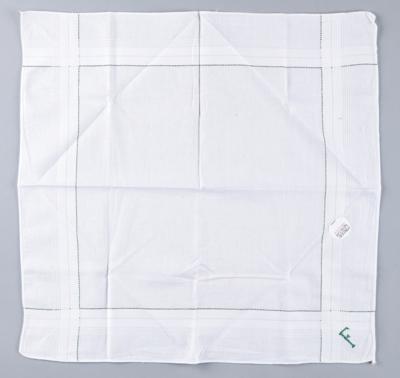 Lot #9103 Freddie Mercury Personally-Owned Monogrammed 'F' Handkerchief - Image 1