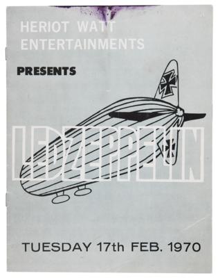 Lot #9092 Led Zeppelin 1970 Edinburgh Concert