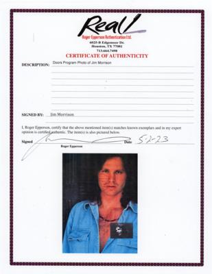 Lot #9086 Jim Morrison Signed 1968 Doors Concert Program - Obtained In-Person at Asbury Park - Image 5