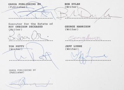 Lot #9204 Traveling Wilburys Copyright Document for 