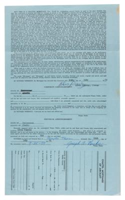 Lot #9114 Elvis Presley Signed Mortgage Document for Private Plane - Image 2
