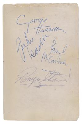 Lot #9004 Beatles Signed 1963 Parlophone Promo Card - Image 3