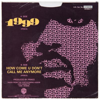 Lot #9225 Prince Signed 45 RPM Picture Sleeve - '1999' - Image 4