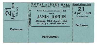 Lot #9135 Janis Joplin Ephemera Lot of (8) with Rare Full 