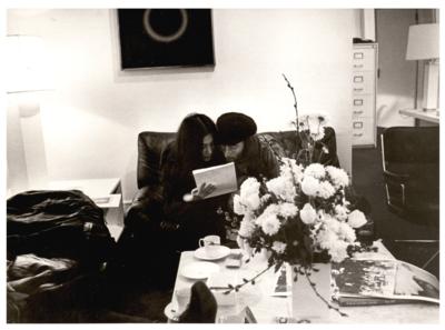 Lot #9009 John Lennon Original Sketch - Discovered at Apple's Headquarters in 1969 - With Vintage Photographs - Image 3