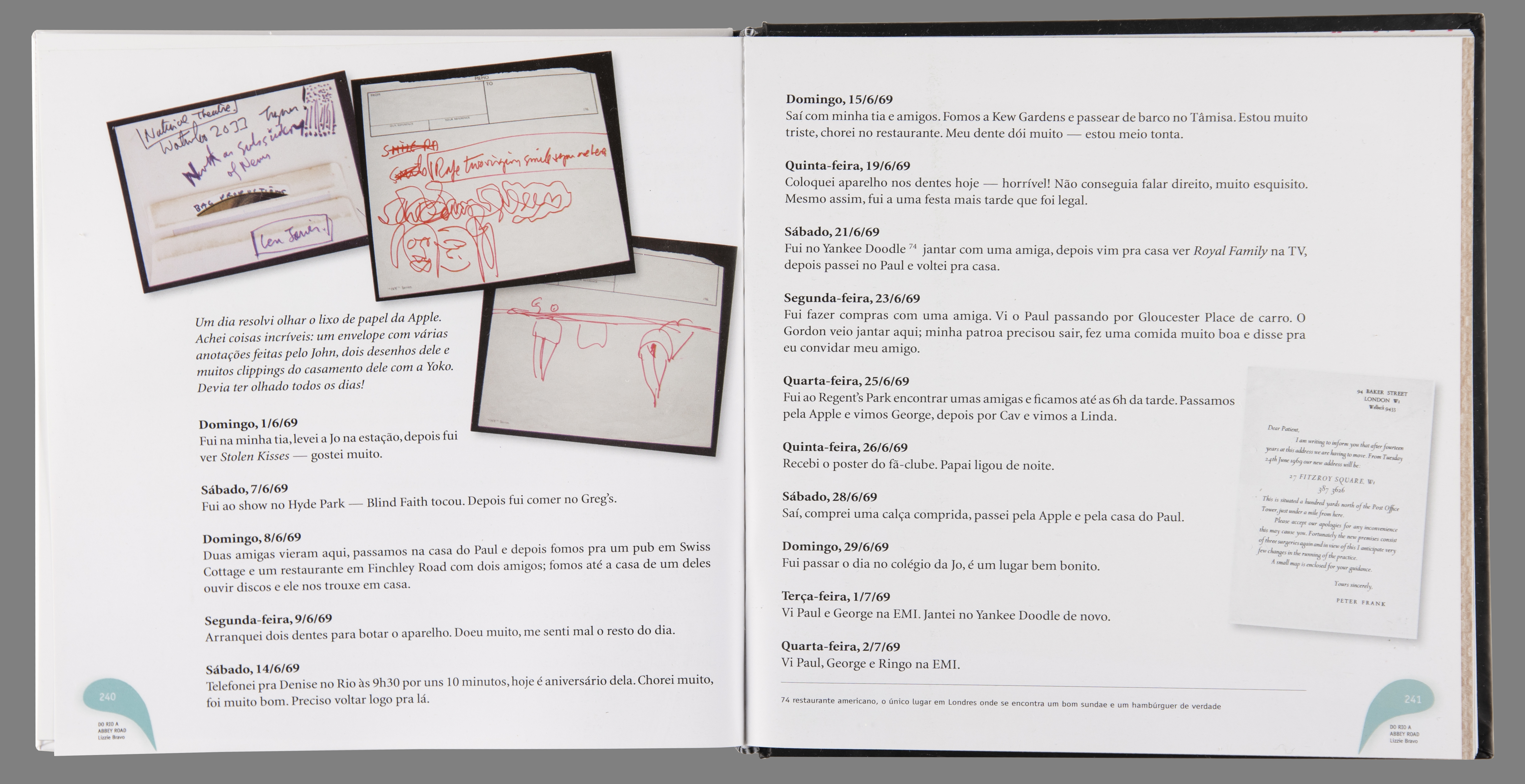 Lot #9009 John Lennon Original Sketch - Discovered at Apple's Headquarters in 1969 - With Vintage Photographs - Image 7