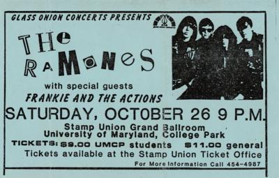 Lot #9175 Johnny Ramone Signed Photograph with Ramones 1985 Handbill (University of Maryland) - Image 2