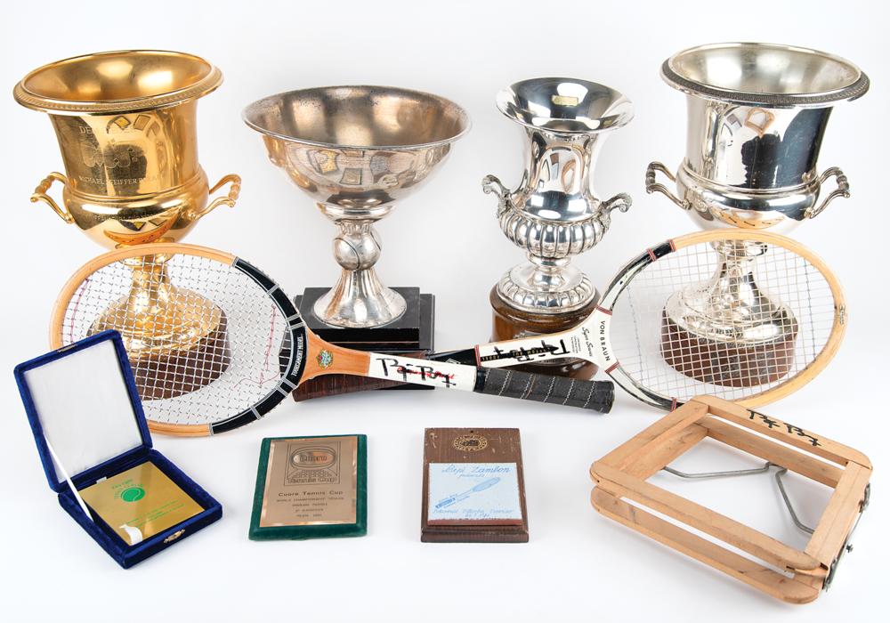 Bjorn Borg Lifetime Award Collection with (20) Trophies and Plaques
