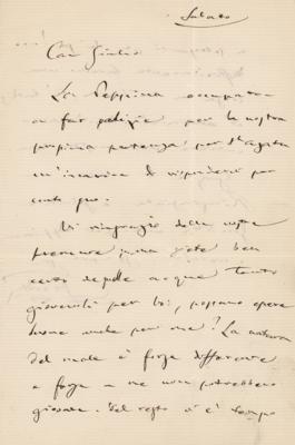 Lot #374 Giuseppe Verdi Autograph Letter Signed - Image 1
