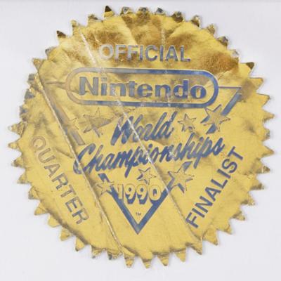 Lot #510 Nintendo 1990 World Championships Quarter Finalist Sticker - Image 1