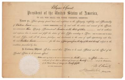 Lot #19 U. S. Grant Document Signed as President - Image 1