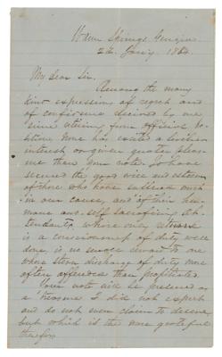 Lot #206 Braxton Bragg Civil War-Dated Autograph Letter Signed on Chickamauga and Confederate Hospital System - Image 1