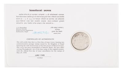 Lot #121 Edmund Hillary and Tenzing Norgay Signed Commemorative Cover - Image 2