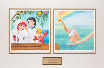 Lot #334 Ariel, Prince Eric, Sebastian, and King Triton original book artwork from The Little Mermaid: Sebastian's Story Original Book Artwork - Image 1