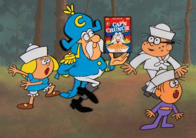 Lot #329 Cap'n Crunch and children production cels from a Cap'n Crunch cereal commercial Production Cel - Image 1