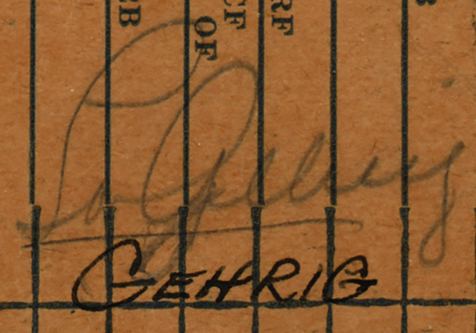 Lot #528 Lou Gehrig Signature - Image 1