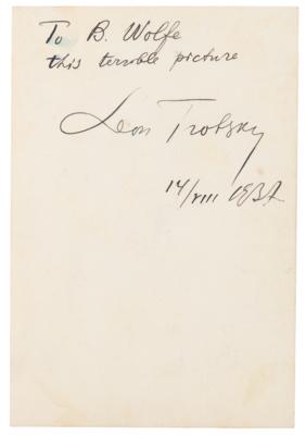 Lot #65 Leon Trotsky Signed Photograph to His Personal Secretary - 