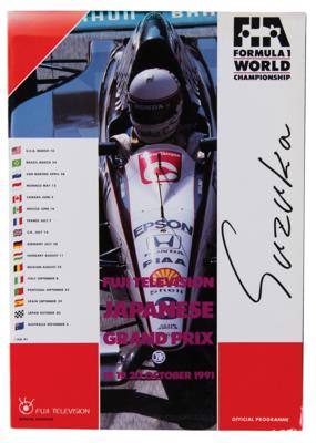 Formula One 1991 Japanese Grand Prix Program Signed by (4