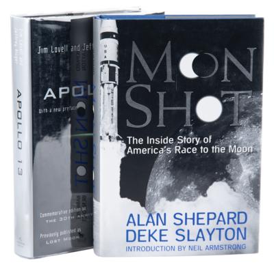 Lot #294 Alan Shepard and James Lovell (2) Signed Books -Apollo 13 and Moon Shot - Image 1