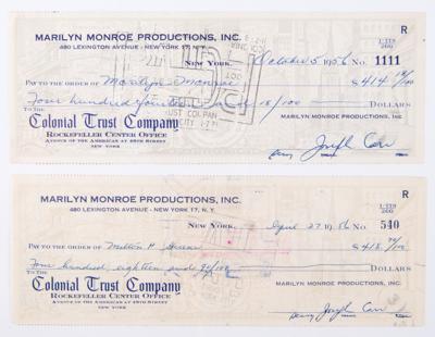 Lot #460 Marilyn Monroe Productions Payroll Book and (2) Checks - Image 3