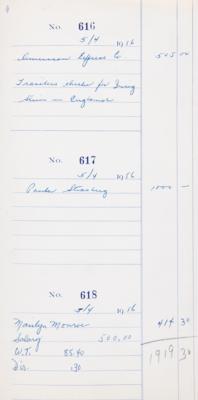 Lot #459 Marilyn Monroe Productions, Inc. Check Register (1956) - Image 3