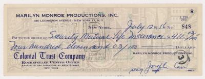 Lot #508 Marilyn Monroe: Milton Greene Life Insurance Document - Image 1