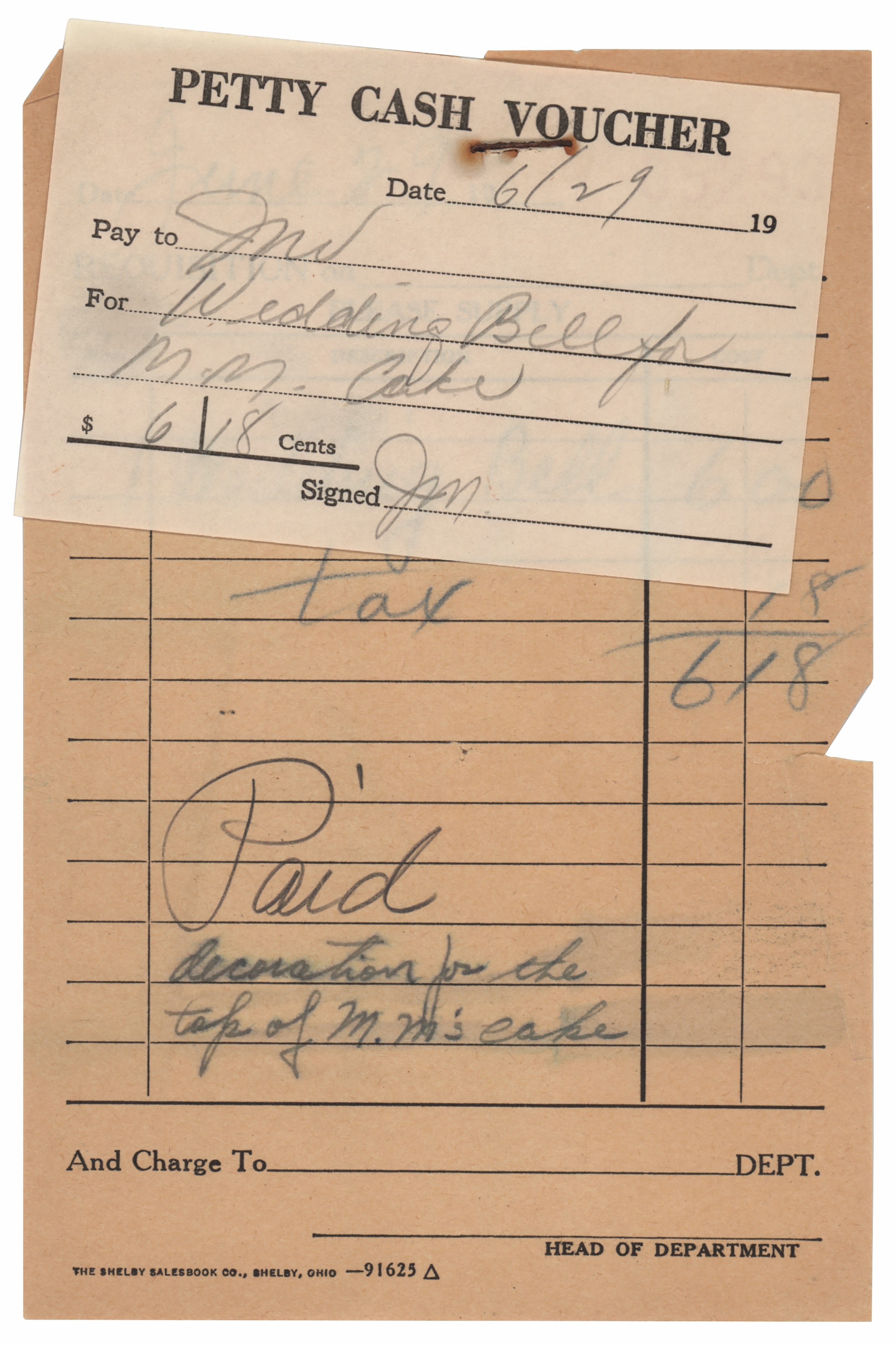 Lot #461 Marilyn Monroe and Arthur Miller Wedding Receipts - Image 5