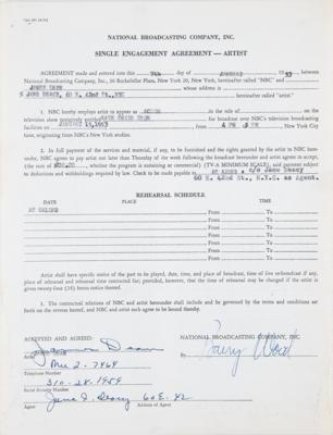 Lot #451 James Dean 1953 NBC Contract ? one of Dean's earliest television roles, signed at the age of 21 - Image 1
