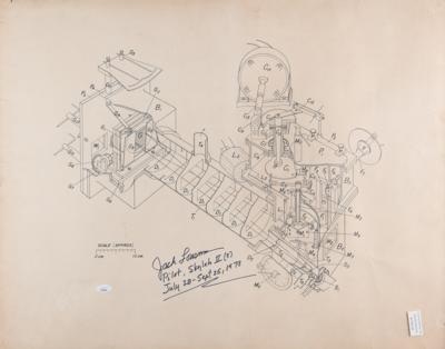 Lot #289 Jack Lousma Oversized Signed Diagram and Typed Letter Signed - Image 1
