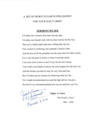 Lot #289 Jack Lousma Oversized Signed Diagram and Typed Letter Signed - Image 5