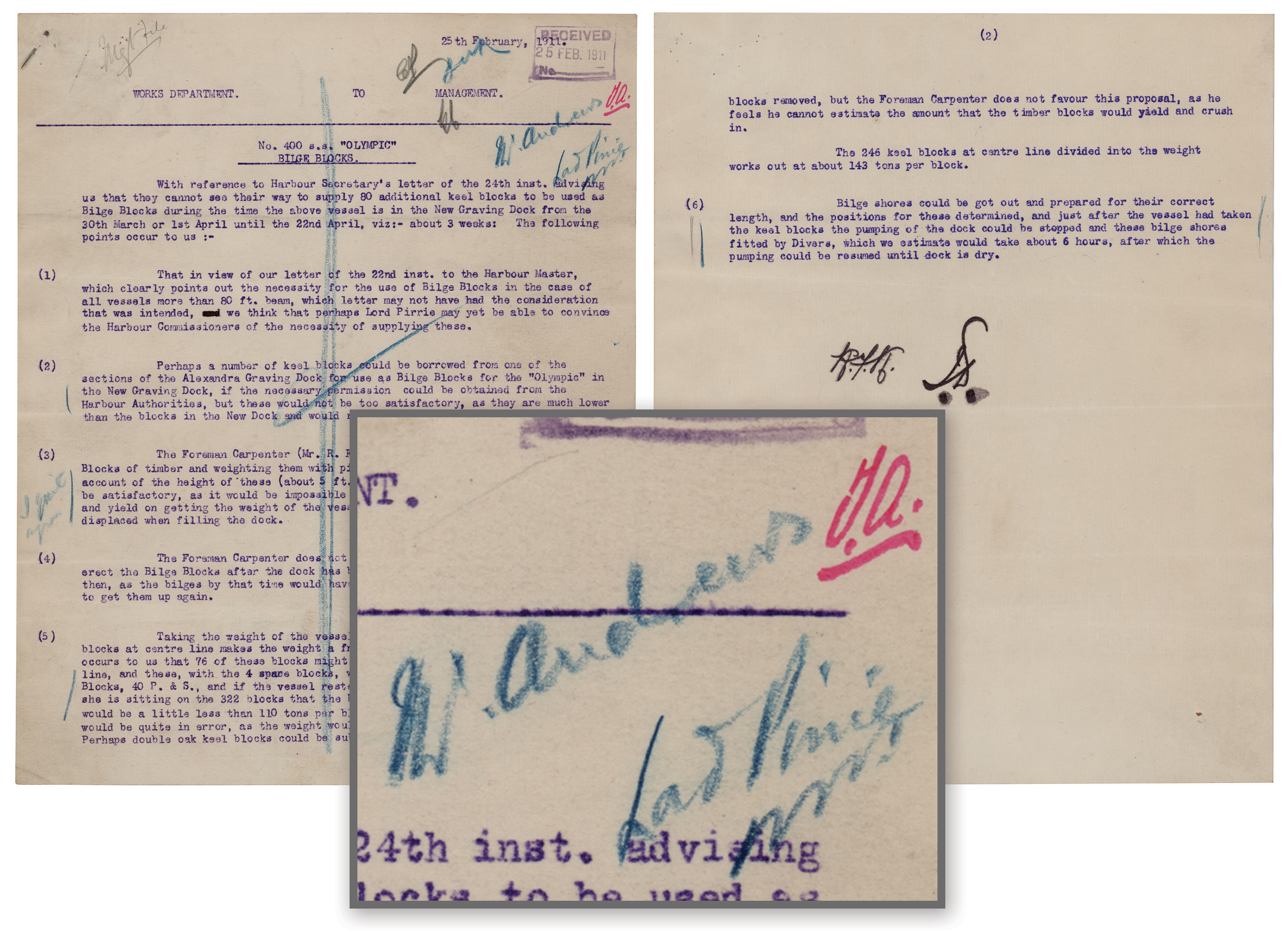 Lot #108 Thomas Andrews Rare Signed Document from the Titanic Designer - Image 1