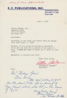 Lot #359 Mad Magazine: William Gaines Typed Letter