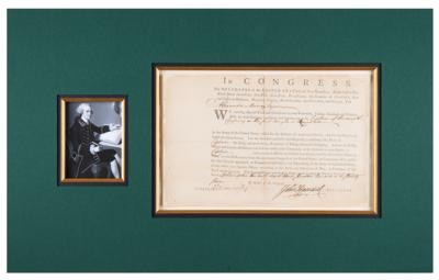 Lot #58 John Hancock Revolutionary War-Dated Document Signed as President of Congress (1777) - Image 2