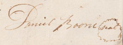 Lot #109 Daniel Boone Autograph Document Signed for Land Bond ? 