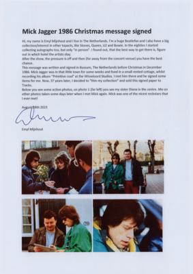 Lot #435 Rolling Stones: Mick Jagger 'Christmas' Signature - Image 2