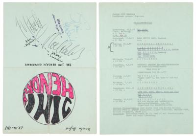 Lot #388 Jimi Hendrix Experience 1967 Signatures (Jaguar Club, Germany) - Image 1