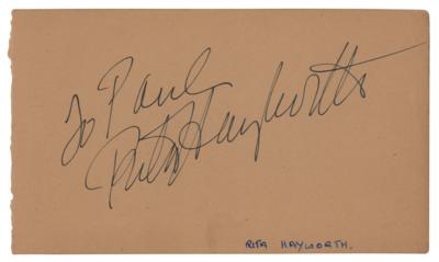 Lot #491 Rita Hayworth and Susan Hayward Signatures - Image 1