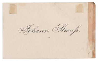 Lot #372 Johann Strauss II Autograph Musical Quotation Signed for 'Waldmeister' - Image 2