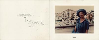 Lot #119 Elizabeth, Queen Mother Signed Christmas Card (1984) - Image 1