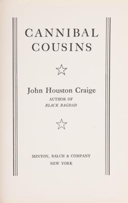Lot #355 John H. Craige: Cannibal Cousins (First Edition) - Image 2