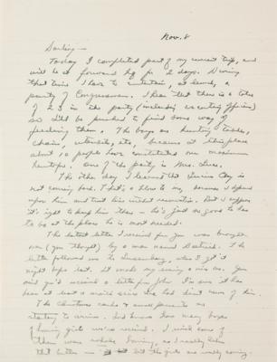 Lot #244 Dwight D. Eisenhower WWII-Dated Autograph Letter Signed to His Wife, Mamie: 