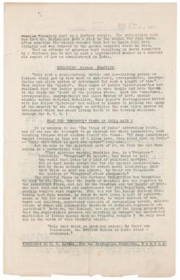 Lot #82 Mohandas Gandhi Signed 'Bombay Congress Bulletin' Circular (1930) - Image 4