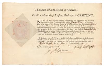 Lot #124 Samuel Huntington Document Signed
