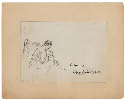 Lot #302 Max Liebermann Original Sketch -a study