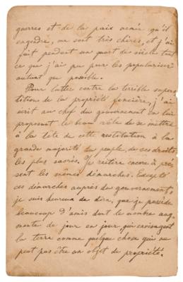 Lot #349 Leo Tolstoy Letter Signed on Politics and Religion - 
