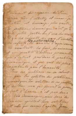Lot #349 Leo Tolstoy Letter Signed on Politics and Religion - 