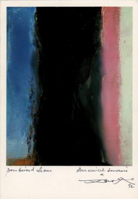 Lot #323 Zao Wou-ki Signed Art Card